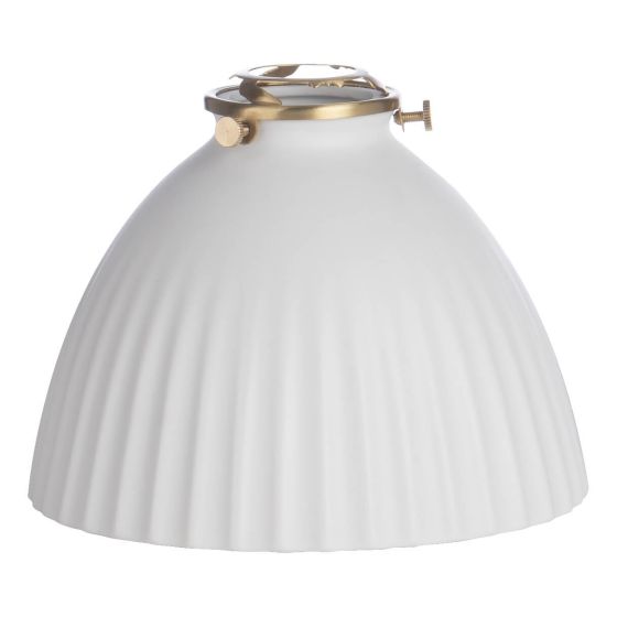där lighting Accessories Easy Fit White Domed Ceramic Shade 17cm