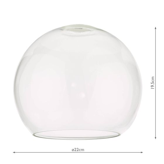 Där Lighting Accessory Easy Fit Open Round Glass Shade