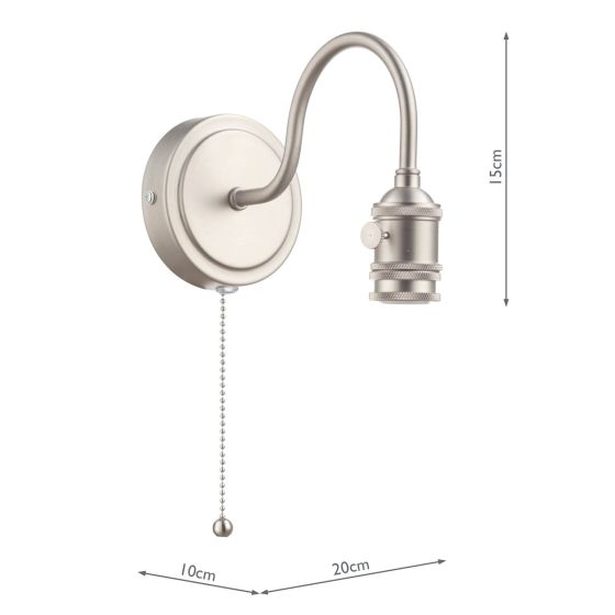 Där Lighting Accessory Wall Light Antique Chrome Bracket Only