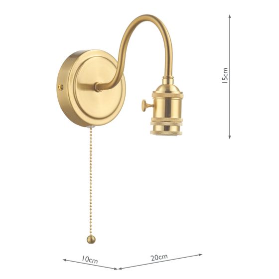 Där Lighting Accessory Wall Light Brass Bracket Only