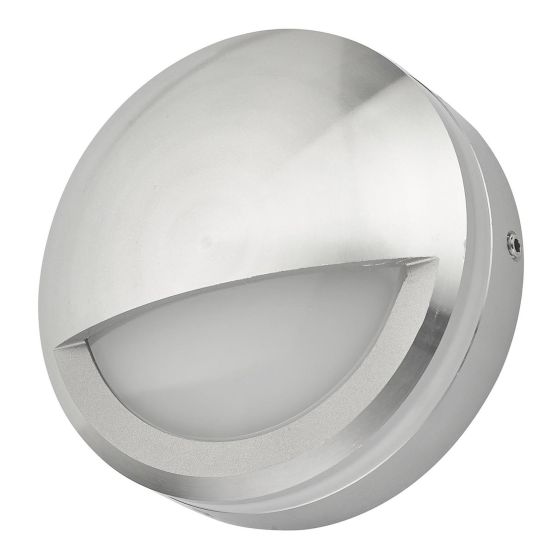 Där Lighting Akos Round Eyelid Outdoor Wall Light Aluminium IP65 LED