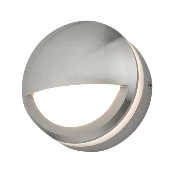 där lighting Akos Round Eyelid Outdoor Wall Light Aluminium IP65 LED