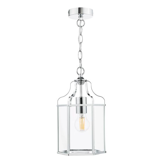 Där Lighting Aled Pendant Polished Chrome And Glass