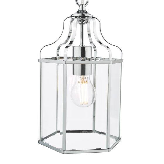 Där Lighting Aled Pendant Polished Chrome And Glass
