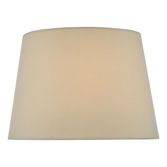 där lighting Alina Taupe Faux Silk Tapered Drum Shade 26cm