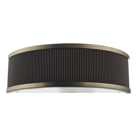 Där Lighting Alvaro Wall Light Antique Bronze With Brown Shade
