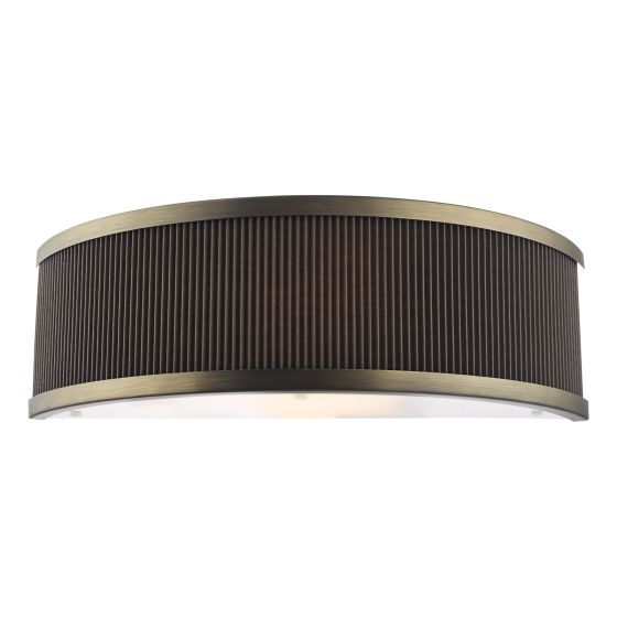 där lighting Alvaro Wall Light Antique Bronze With Brown Shade
