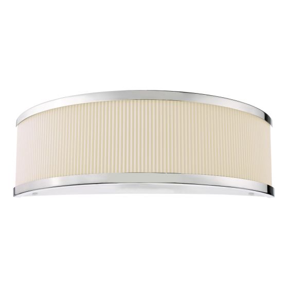 Där Lighting Alvaro Wall Light Polished Chrome With Ivory Shade