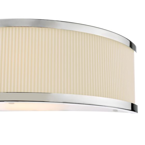 Där Lighting Alvaro Wall Light Polished Chrome With Ivory Shade