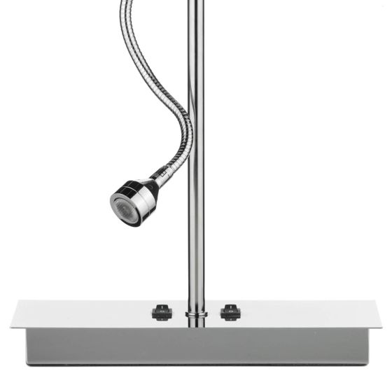 Där Lighting Amalfi Table Lamp Polished Chrome LED With Shade