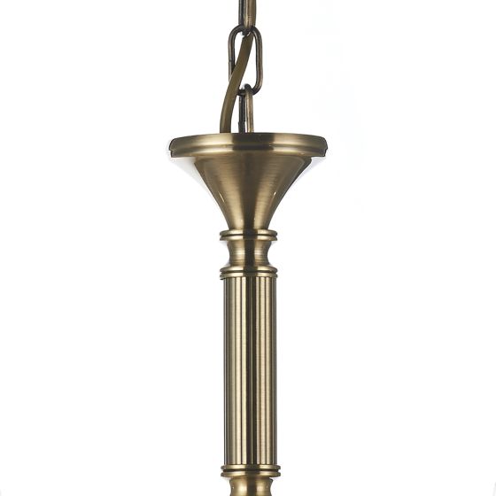 Där Lighting Ambassador 5 Light Dual Mount Pendant Antique Brass