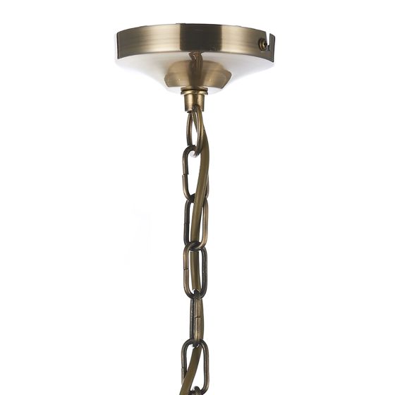 där lighting Ambassador 5 Light Dual Mount Pendant Antique Brass