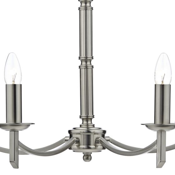 Där Lighting Ambassador 5 Light Dual Mount Pendant Satin Chrome