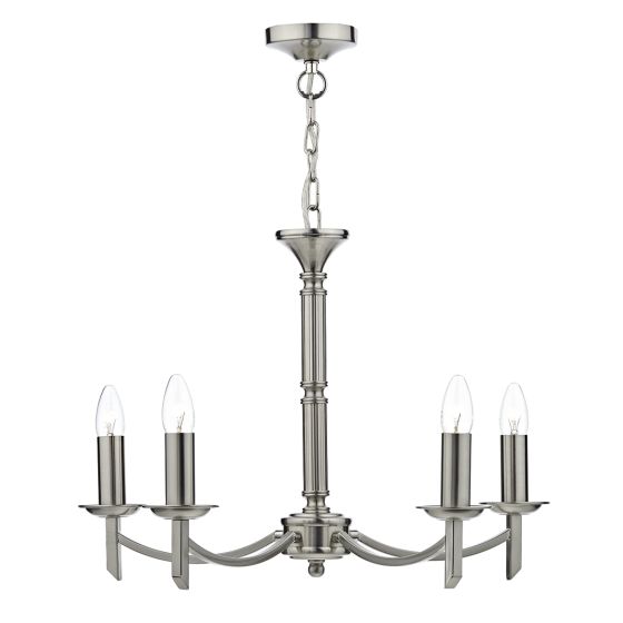 Där Lighting Ambassador 5 Light Dual Mount Pendant Satin Chrome