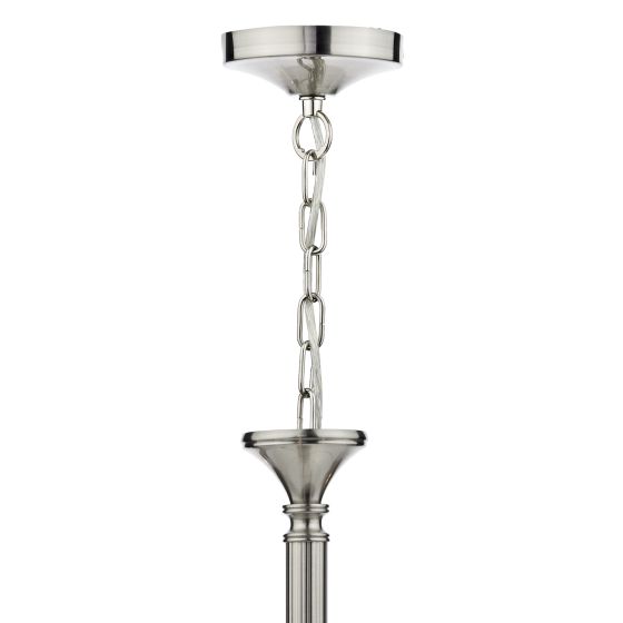 Där Lighting Ambassador 8 Light Dual Mount Chandelier Satin Chrome
