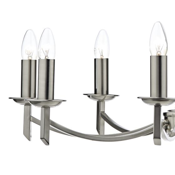 där lighting Ambassador 8 Light Dual Mount Chandelier Satin Chrome
