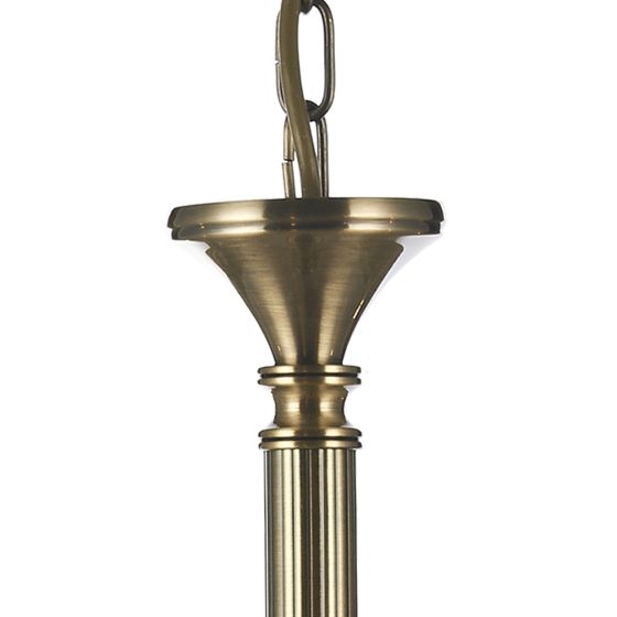 Där Lighting Ambassador 8 Light Dual Mount Pendant Antique Brass