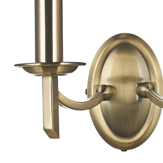 Där Lighting Ambassador Double Wall Bracket Antique Brass
