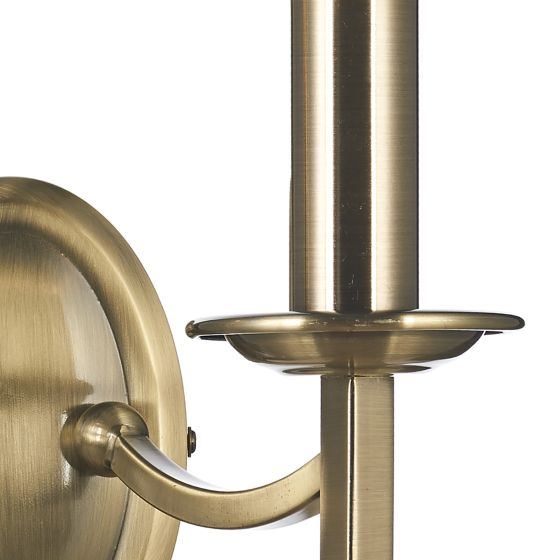 där lighting Ambassador Double Wall Bracket Antique Brass