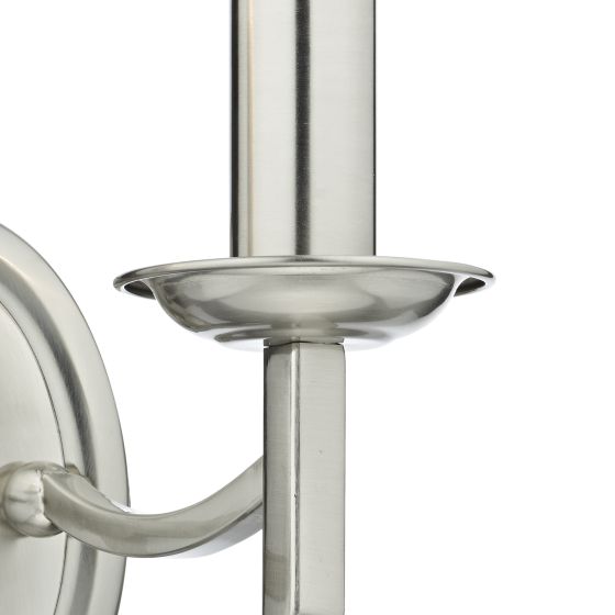 Där Lighting Ambassador Double Wall Bracket Satin Chrome