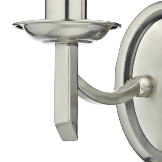 där lighting Ambassador Double Wall Bracket Satin Chrome