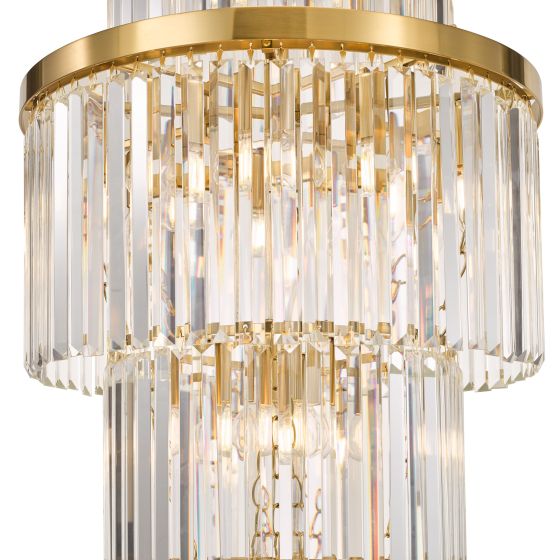 Där Lighting Angel 28 Light Chandelier Crystal And Antique Gold
