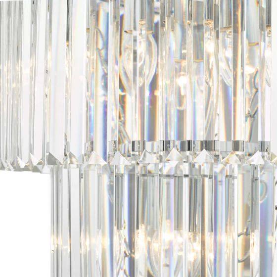 Där Lighting Angel 28 Light Chandelier Crystal Polished Chrome