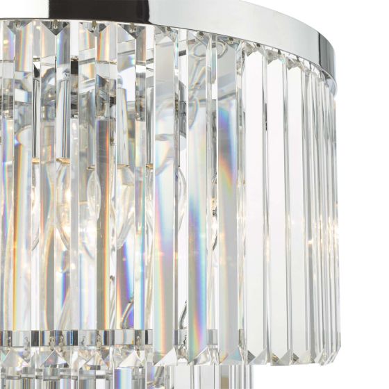 Där Lighting Angel 28 Light Chandelier Crystal Polished Chrome