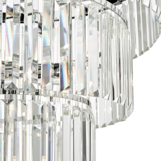 Där Lighting Angel 8 Light Pendant Polished Chrome Crystal