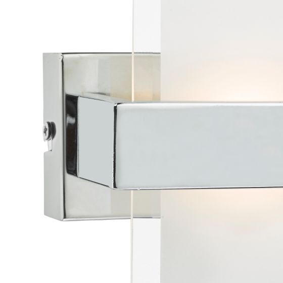 Där Lighting Apt LED Wall Light Polished Chrome & Glass