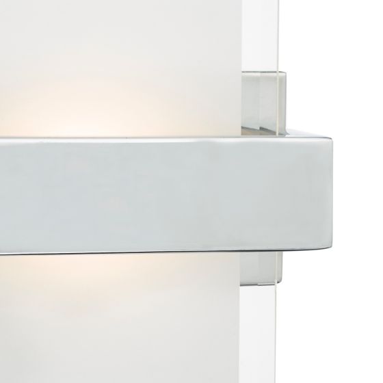 Där Lighting Apt LED Wall Light Polished Chrome & Glass