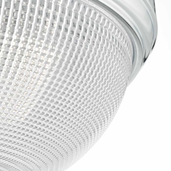 där lighting Arbor Bathroom 3 Light Flush Polished Chrome & Glass IP44