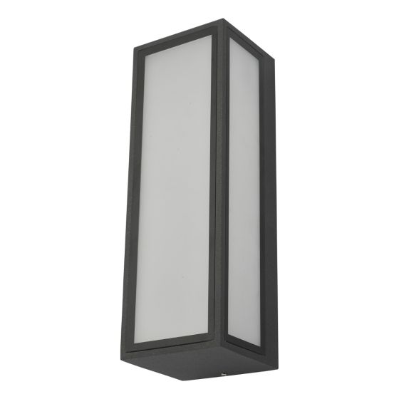 Där Lighting Arham Outdoor Wall Light Matt Grey Frosted Glass IP65 LED