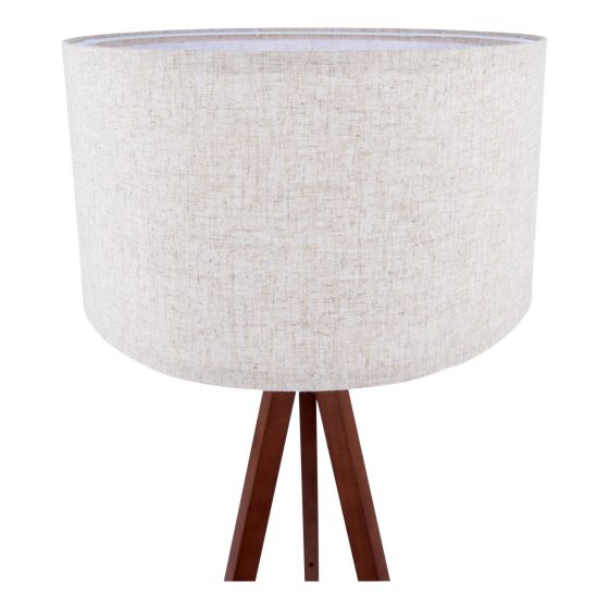 Där Lighting Armitage Tripod Floor Lamp Dark Wood With Shade