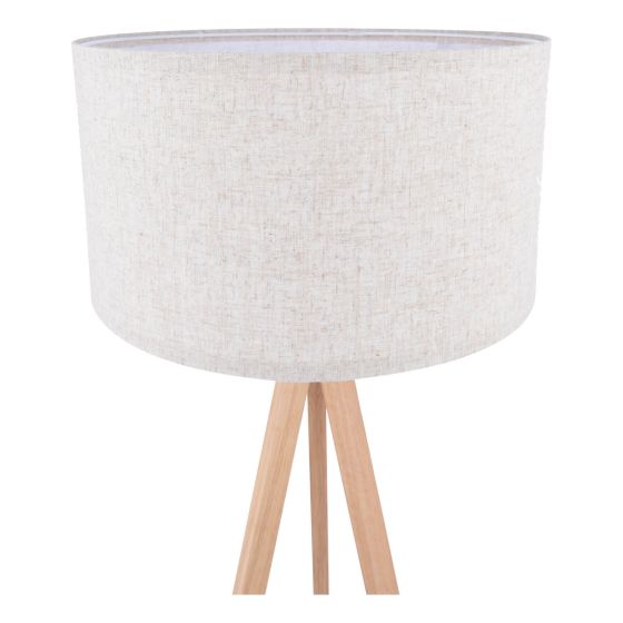 Där Lighting Armitage Tripod Floor Lamp Light Wood With Shade
