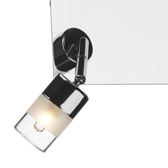där lighting Artemis Bathroom 4 Light Spotlight Polished Chrome Glass IP44