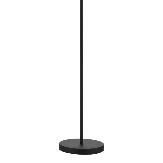 där lighting Ashworth 3 Light Floor Lamp Matt Black & Polished Chrome