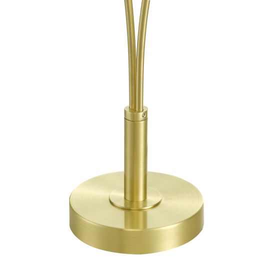 Där Lighting Avari 2 Light Table Lamp Satin Brass Glass
