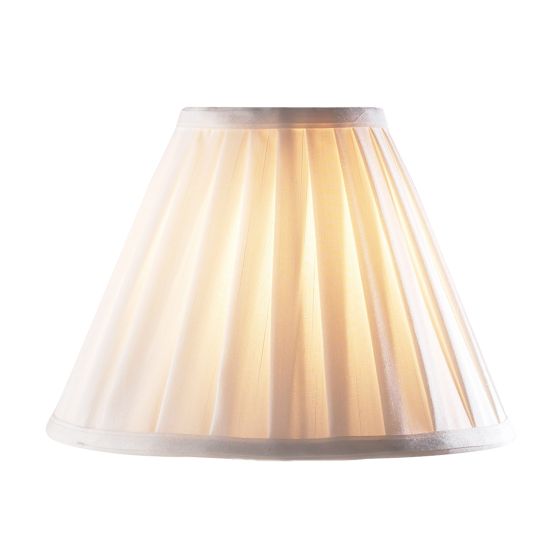 där lighting Beau Cream Faux Silk Tapered Drum Shade 21cm