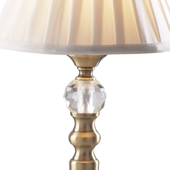 Där Lighting Beau Touch Table Lamp Antique Brass With Shade (Multipack)