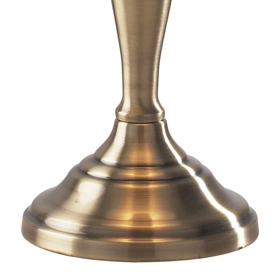 Där Lighting Beau Touch Table Lamp Antique Brass With Shade (Multipack)