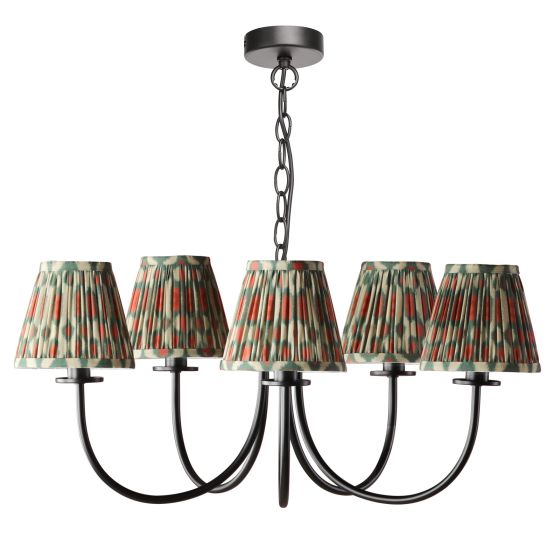 Där Lighting Becca 5 Light Pendant Matt Black With Shade