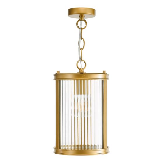 Där Lighting Bianka Pendant Bronze And Ribbed Glass