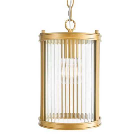 Där Lighting Bianka Pendant Bronze And Ribbed Glass