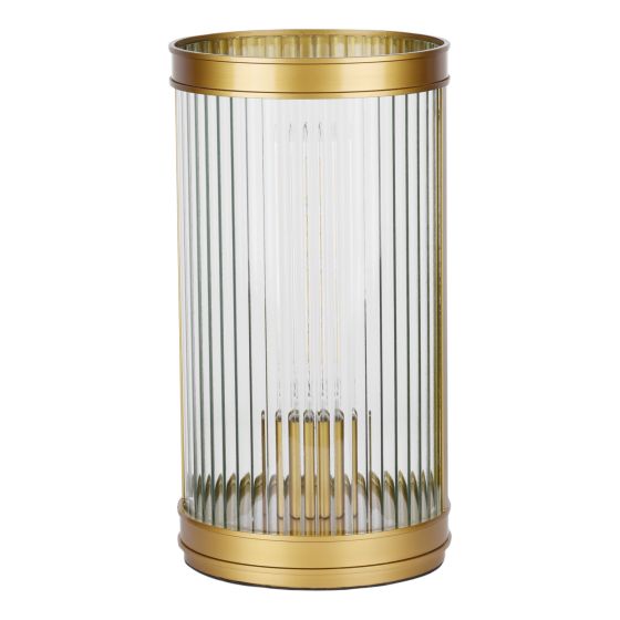 Där Lighting Bianka Table Lamp Bronze And Ribbed Glass