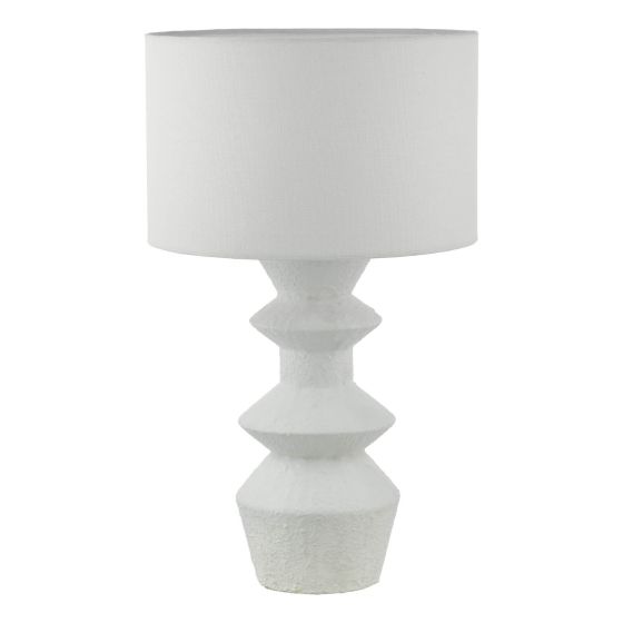 Där Lighting Bidelia Table Lamp Matt White With Shade