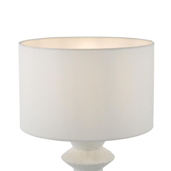 Där Lighting Bidelia Table Lamp Matt White With Shade