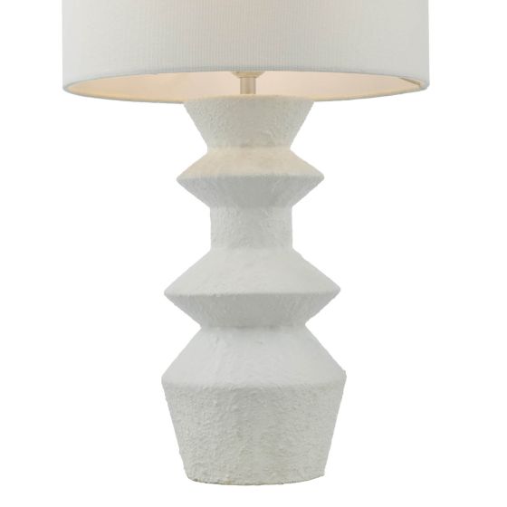 Där Lighting Bidelia Table Lamp Matt White With Shade