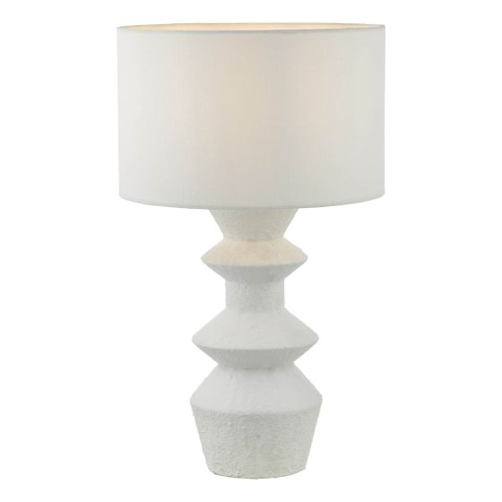 där lighting Bidelia Table Lamp Matt White With Shade
