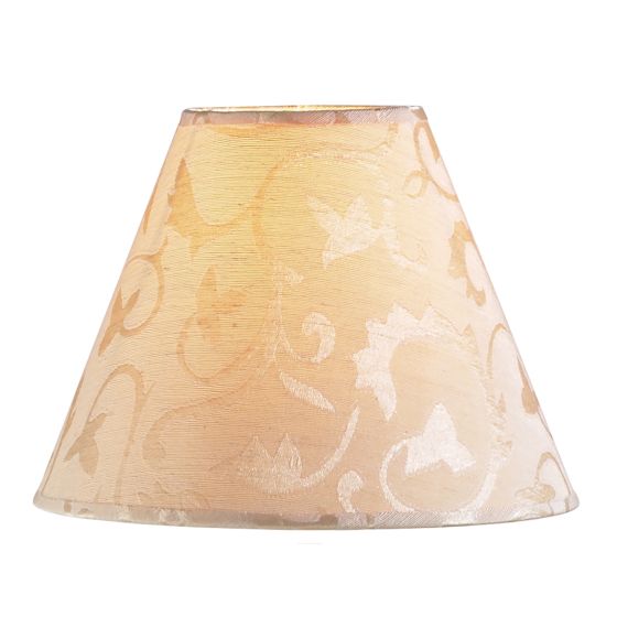 där lighting Blenheim Cream Damask Faux Silk Tapered Drum Shade 21cm